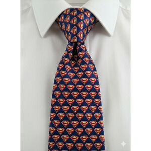 Superman Warner Bros DC comics silk tie - 59"